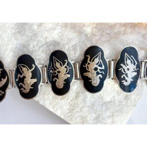 Siam Sterling Multi (Nang Fa, Mekkala, Dancing Angel) 925 Vintage Bracelet